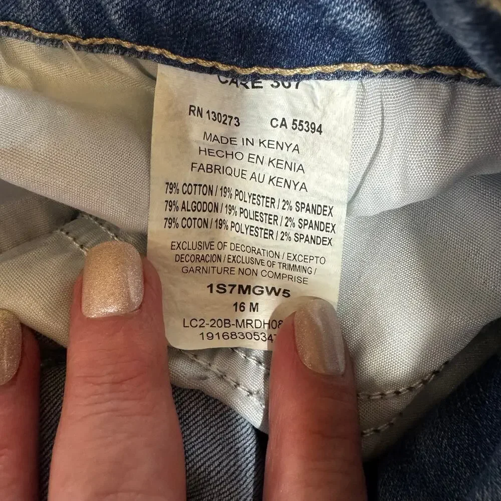 Women's Lee Riders Midrise Bermuda Denim Jean Shorts Sz 16 Summer Beach Casual